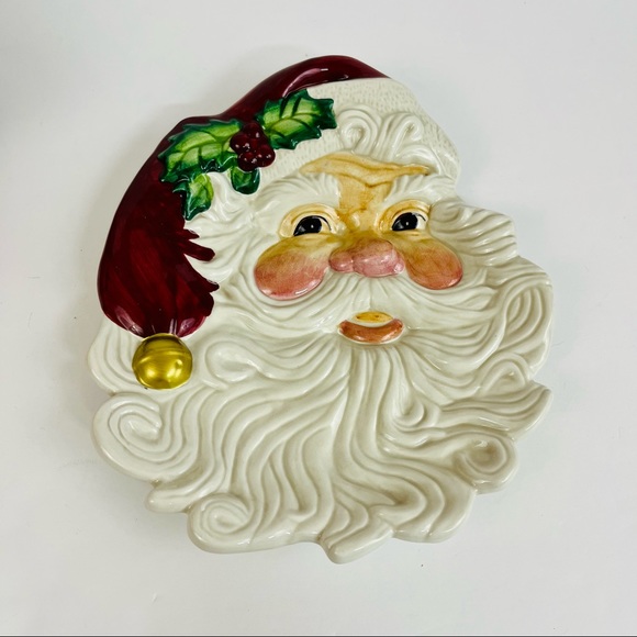 NIB Fitz & Floyd Christmas Santa Face Plate - Picture 4 of 9